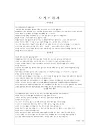 합격율 100% 였던 자기소개서입니다