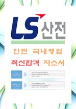 [LS산전-인턴 국내영업-합격자]LS산전 자기소개서,LS산전 자소서,LS산전 채용정보