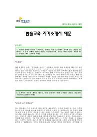[한솔교육자기소개서] 한솔교육 자기소개서 예문 -한솔교육합격자기소개서(한솔교육합격자소서) -한솔교육 대졸공채 입사지원서(한솔교육 신입사원 자기소개서)