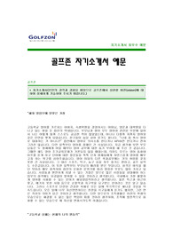 [골프존자기소개서] 골프존 자기소개서 예문 -골프존합격자기소개서(골프존합격자소서) -GOLFZON 신입 해외영업 입사지원서(골프존공채자기소개서)