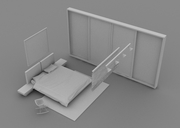 3d 모델링 소스 - 침대 및 침실 소품