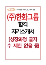 2013  한화 그룹  최종합격 자기소개서(자소서)