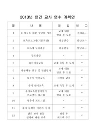 연간교사연수계획안