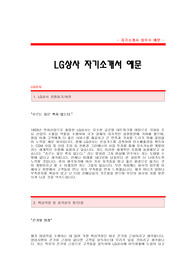 [LG상사자기소개서] LG상사 영업직 합격 자기소개서 예문 LG상사 영업 합격 자소서 샘플 LG상사 영업분야 공채 입사지원서 LG상사 신입 자소서 양식(자기소개서)