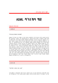 [ASML자기소개서] ASML 합격 자기소개서 예문 ASML 합격 자소서 샘플 ASML코리아 공채 입사지원서 ASML KOREA CS엔지니어 자소서 양식(ASML자기소개서)