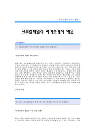 [크루셜패밀리자기소개서] 크루셜패밀리 합격 자기소개서 예문 크루셜패밀리 품질관리 합격 자소서 샘플 크루셜패밀리 품질관리직 공채 입사지원서 크루셜family 자소서 양식