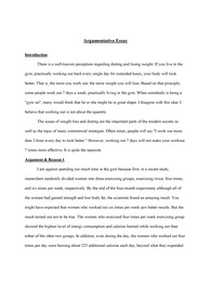 [Argumentative Essay A+] 운동 넘 많이하면 좋아/아냐! 찬반에세이