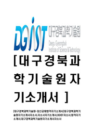   [대구경북과학기술원-최신공채합격자기소개서]대구경북과학기술원자기소개서자소서,자소서자기소개서,DGIST자소서,합격자기소개서,대구경북과학기술원자기소개서자소서