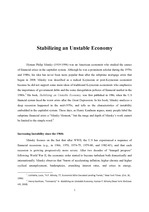 Stabilizing an unstable economy