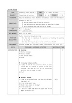 Lesson Plan (Elementarry School English 5)