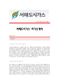 [서해도시가스자기소개서+면접기출문제] 서해도시가스자소서,서해도시가스공채자기소개서,서해도시가스채용자소서항목
