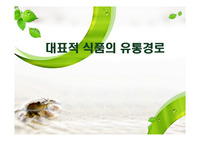 밥상 위 식품의 유통경로 분석PPT