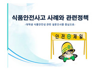 식품안전사고사례와 관련정책 PPT