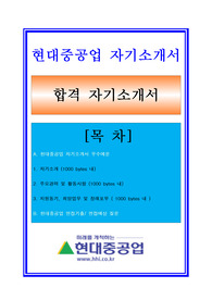 현대중공업 자기소개서 + 면접족보 기출문제/연봉정보