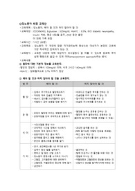 당뇨환자 퇴원교육안