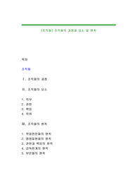 [조직화] 조직화의 과정과 요소 및 원칙