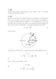 회전운동에 의한 구심력의 측정 예비리포트
