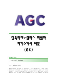 한욱테크노글라스 서류합격 자기소개서,AGC한욱테크노글라스(영업)합격자소서샘플,한욱테크노글라스(영업직)공채입사지원서,한욱테크노글라스채용자기소개서자소서,한욱테크노글라스자소서항목