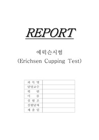기계공학 에릭슨 시험 실험레포트