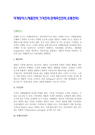 마케팅믹스(제품전략,가격전략,판매촉진전략,유통전략)