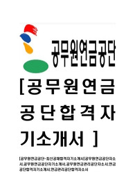 [공무원연금공단-최신공채합격자기소개서]공무원연금공단자소서,공무원연금공단자기소개서,공무원연금관리공단자소서,연금공단합격자기소개서,연금관리공단합격자소서