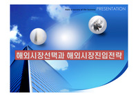 해외시장선택과 해외시장진입전략