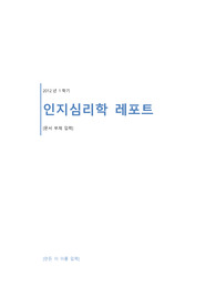 인지 심리학 레포트(인지심리학 이론의 실생활 사례)