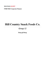 HBS Hill Country Snack Foods Co. case study question(힐컨트리)