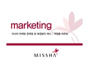 [A+] 미샤의 마케팅 문제점 및 해결사항 (시장, 자사분석) (깔끔한 PT, 마케팅 대학원)