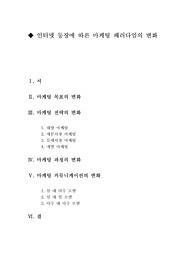 [마케팅커뮤니케이션]인터넷 등장에 따른 마케팅 패러다임의 변화