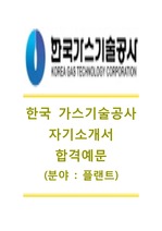 [한국가스기술공사-플랜트분야합격자기소개서]한국가스기술공사자기소개서+[면접족보] 한국가스기술공사자소서 한국가스기술공사공채자기소개서 한국가스기술공사채용자소서