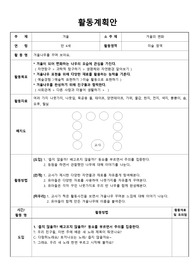 아동미술 활동계획안(생활주제-겨울)