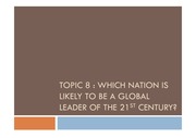 which nation is likely to be a global leader of the 21st century