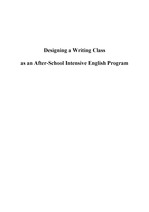 Lesson plan for Writing class
