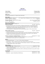 컴퓨터 전공 영문이력서 Resume (Senior Computer Science)