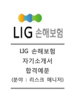 [LIG손해보험-리스크매니저합격자기소개서]LIG손해보험자소서+[면접기출문제] LIG손해보험공채자기소개서 LIG손해보험채용자소서
