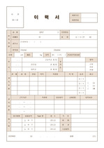 -> 이력서양식  [입사지원서 및 자기소개서양식] <good> 디자인 예쁜 이력서양식 샘플    <국문이력서>