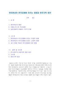 엔저현상이 한국경제에 미치는 영향과 엔저극복 방안