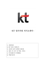 [합격자기소개서]KT 입사 지원 자기소개서