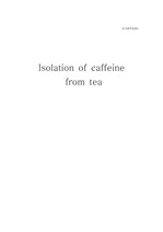 Isolation of caffeine
