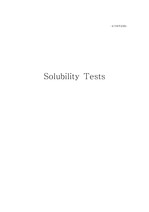 Solubility Tests