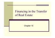Financing in the Transfer of Real Estate