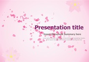 [ppt템플릿] 깔끔한 분홍꽃 파워포인트 배경 디자인 양식 테마