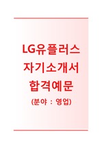 [LG유플러스-영업직합격자기소개서]LG유플러스자소서+[면접기출문제] LG유플러스공채자기소개서 LG유플러스채용자소서 LGU+자기소개서