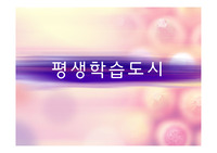 평생학습도시 현황 및 사례 등
