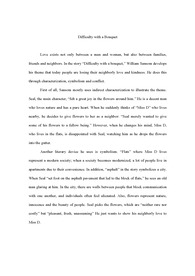 literary Analysis of the story &#039;Difficulty with a bouquet&#039; 문학 분석 / 대학교수 교정받은 영문 에세이