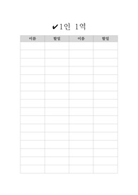 1인 1역