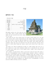 역사시대 국가별로 대표적인 석탑 정리