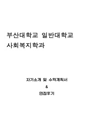 부산대 일반대학원 사회복지학과 자기소개 및 수학계획서, 면접팁(최종자료)