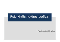 식당금연법 (pub antismoking policy ), 영어 PPT